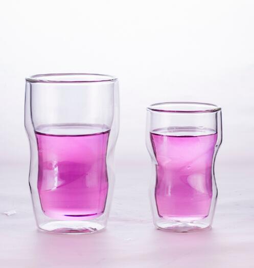 New Design Hand Made High Borosilicate Double wall glass cup for home using with Reach standard ODM OEM
