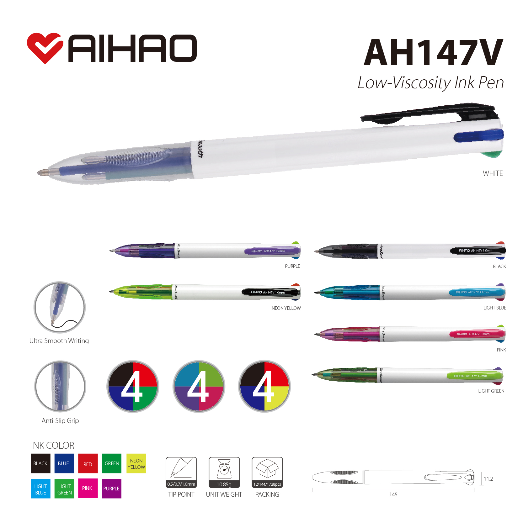 Low viscosity ink pen
