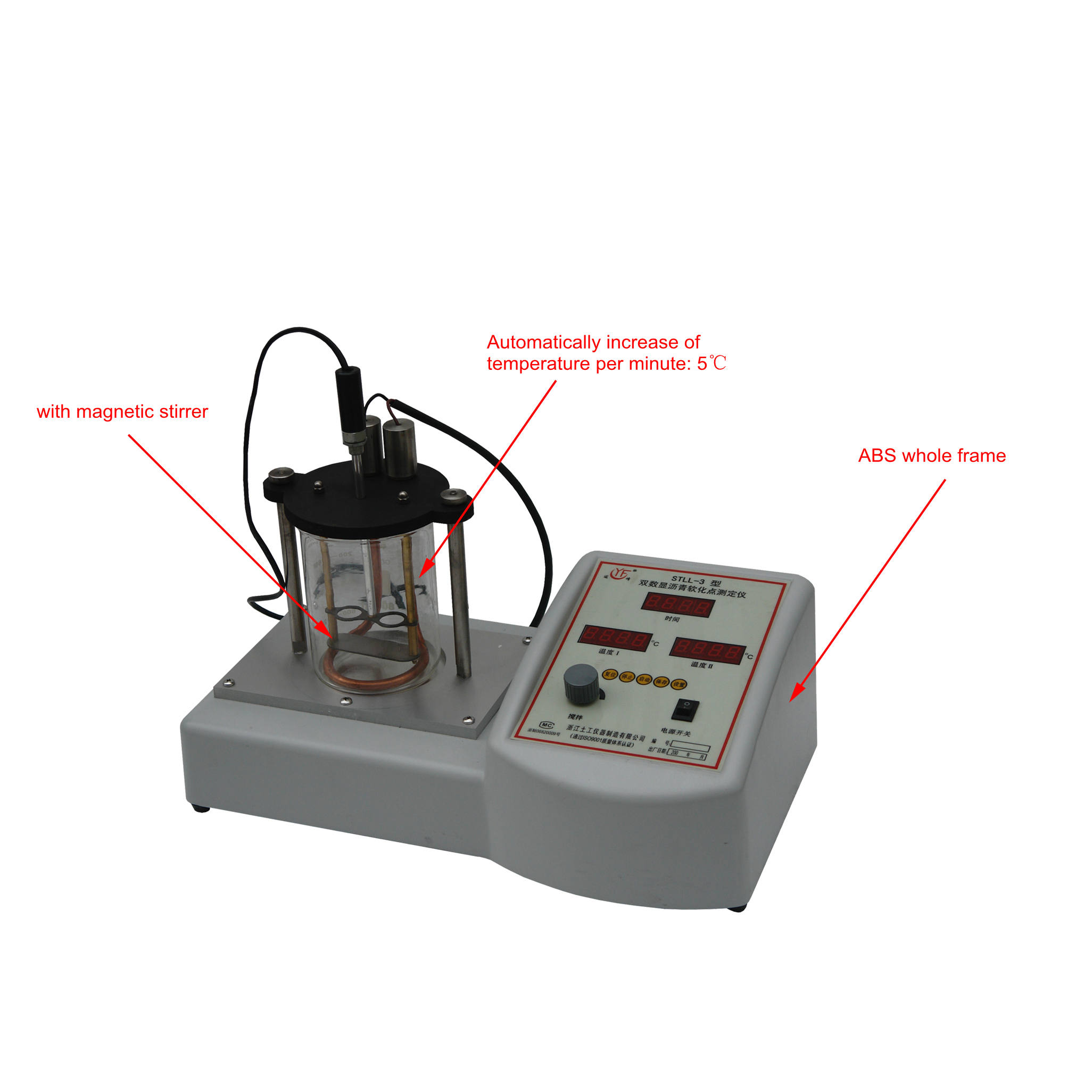 Automatic Asphalt Softening Point Meter (Ring and ball apparatus)