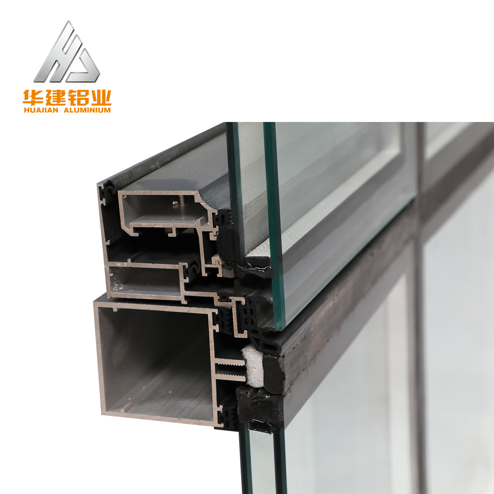 glass wall visible frame thermal break curtain wall aluminum profile for curtain wall