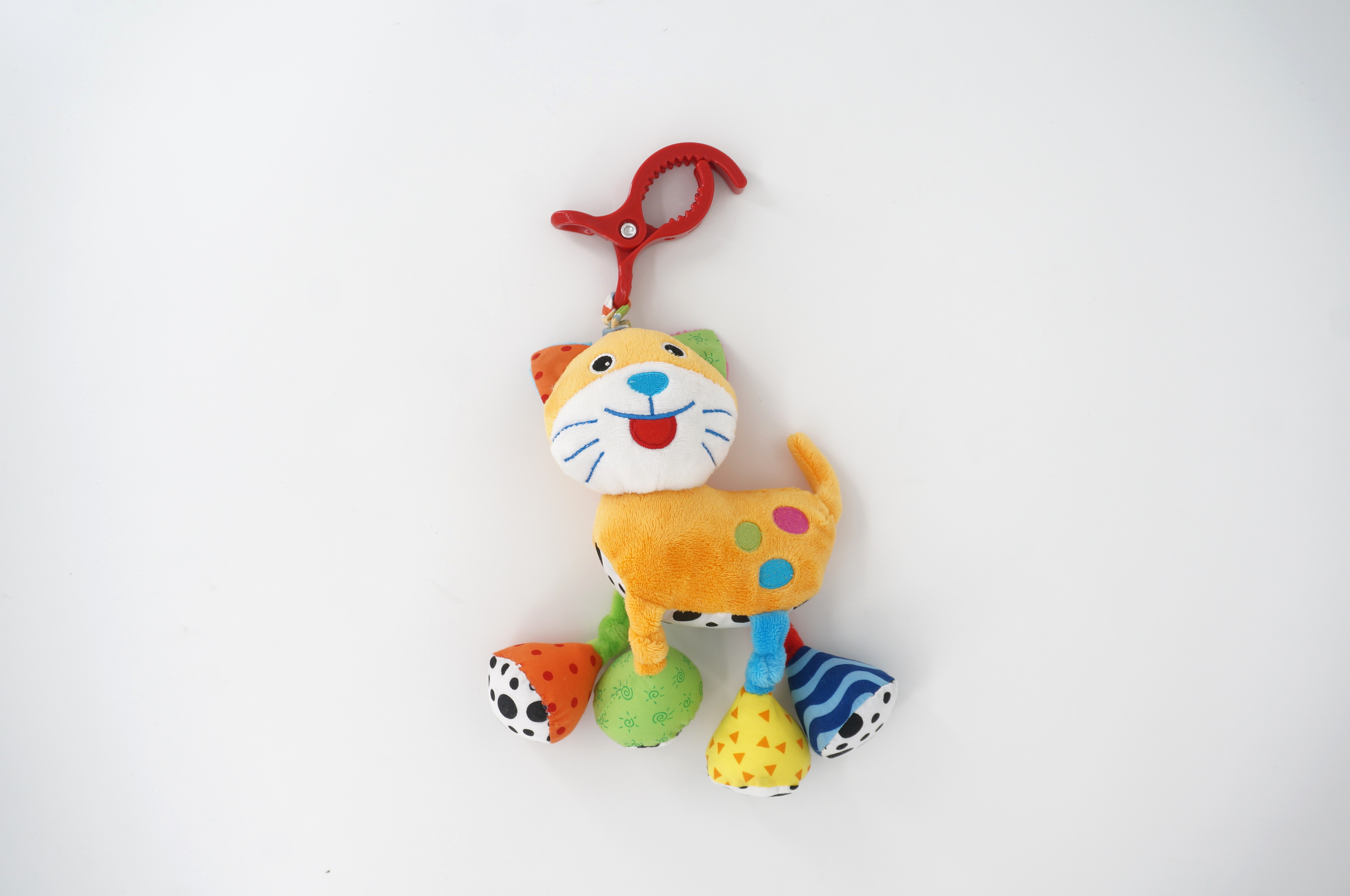 baby plush toys with vibration, rattle,squeaker and crinkle paper