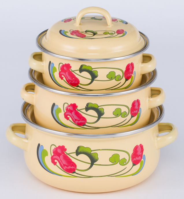 Eamel casserole 3PCS,5PCS,6PCS,7PCS,8PCS