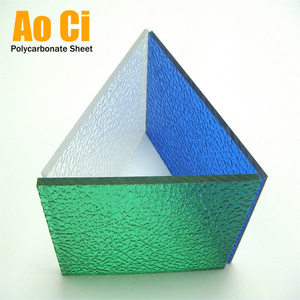 2mm embossed polycarbonate sheet with UV-protected for construction or decorations