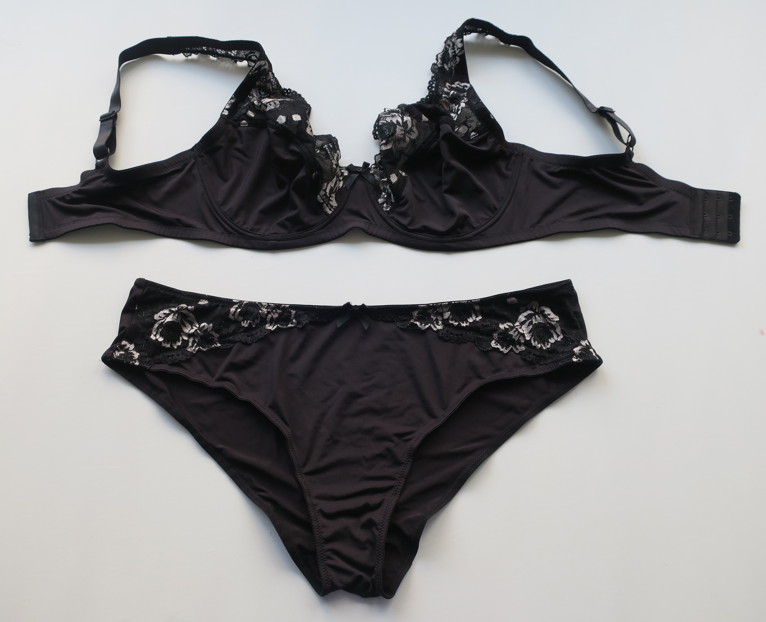 plus size non-padded bra & big size brief