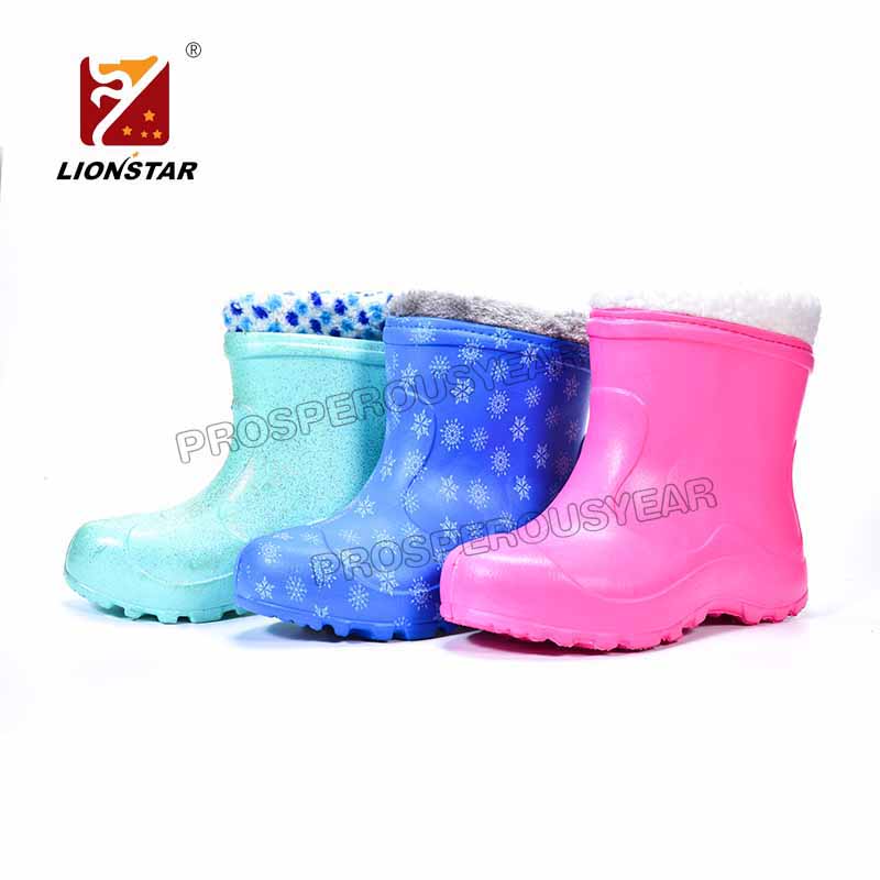 kids waterproof warm lining boots
