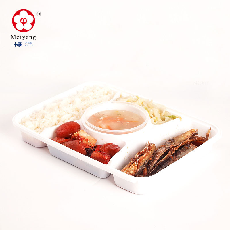 Meiyang K01 disposable plastic storage takeaway microwavable Multi-compartment PP food container box