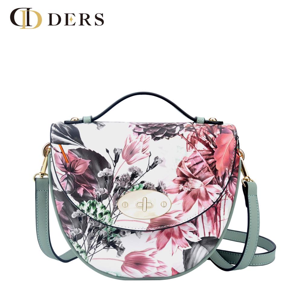 Customized PU of flower pattern handbag