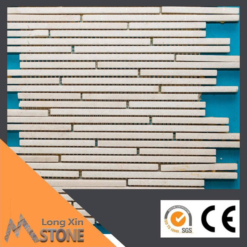 Natural pure white quartzite stone mosaics tile 305X305 CM