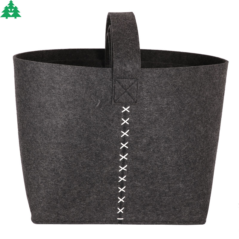 Toy storage basket, felt basket, home storage basket with handle