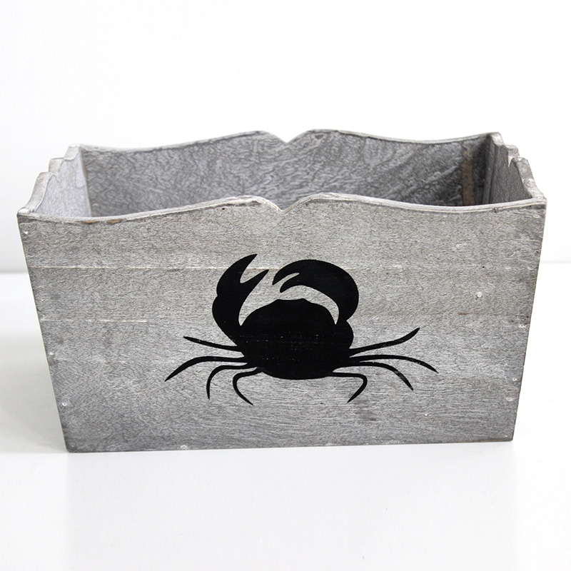 Wooden storage gift basket boxes with printing