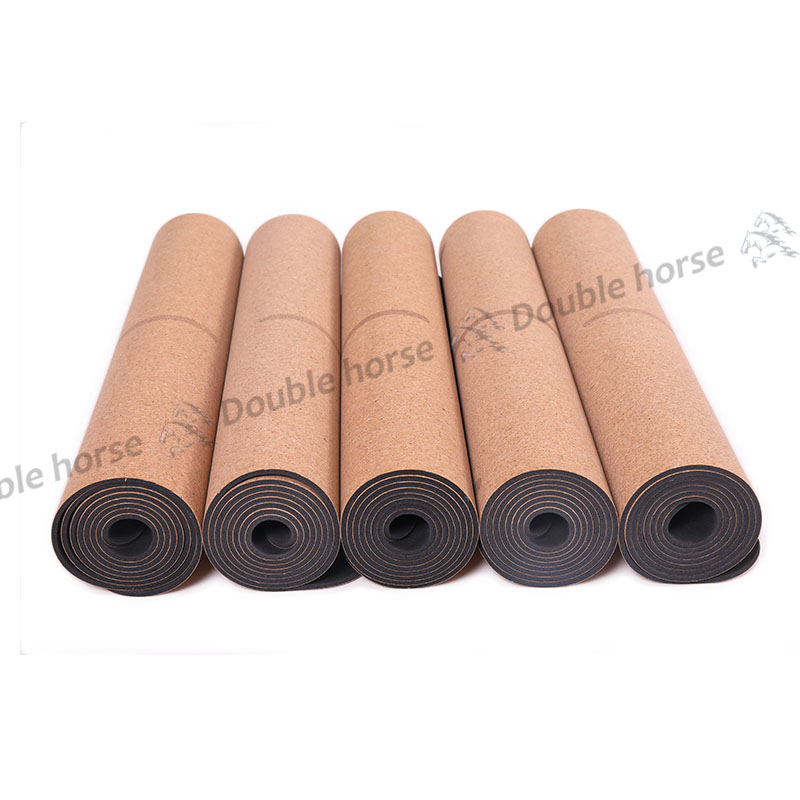 Cork rubber yoga mat
