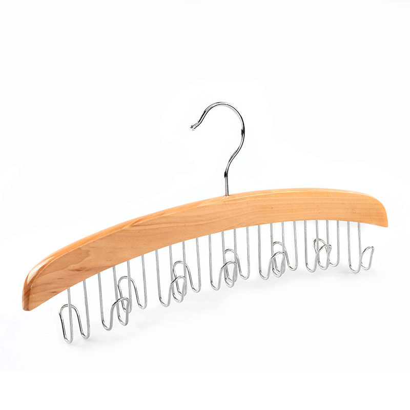 12 Strong chrome hook Multifunction Hardwood Belt Tie Hanger