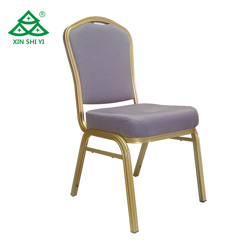 Chinese Wholesale Metal Frame Hotel Furniture Modern Fabric Dining Chair