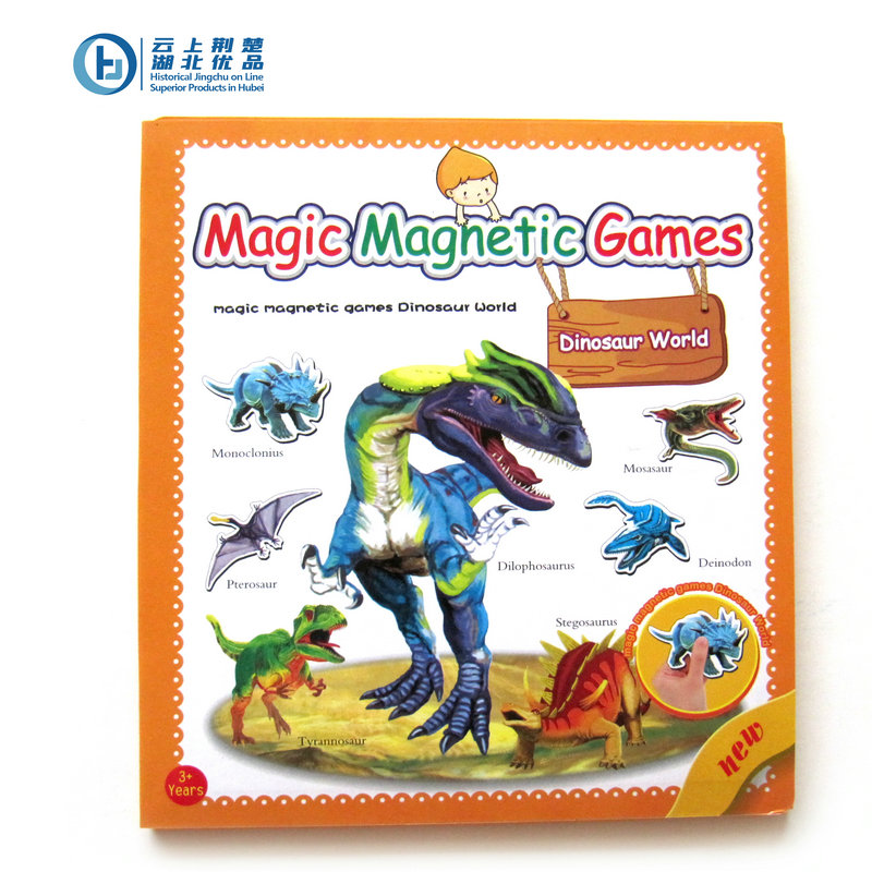 Magnetic playset game book - dinosaur world