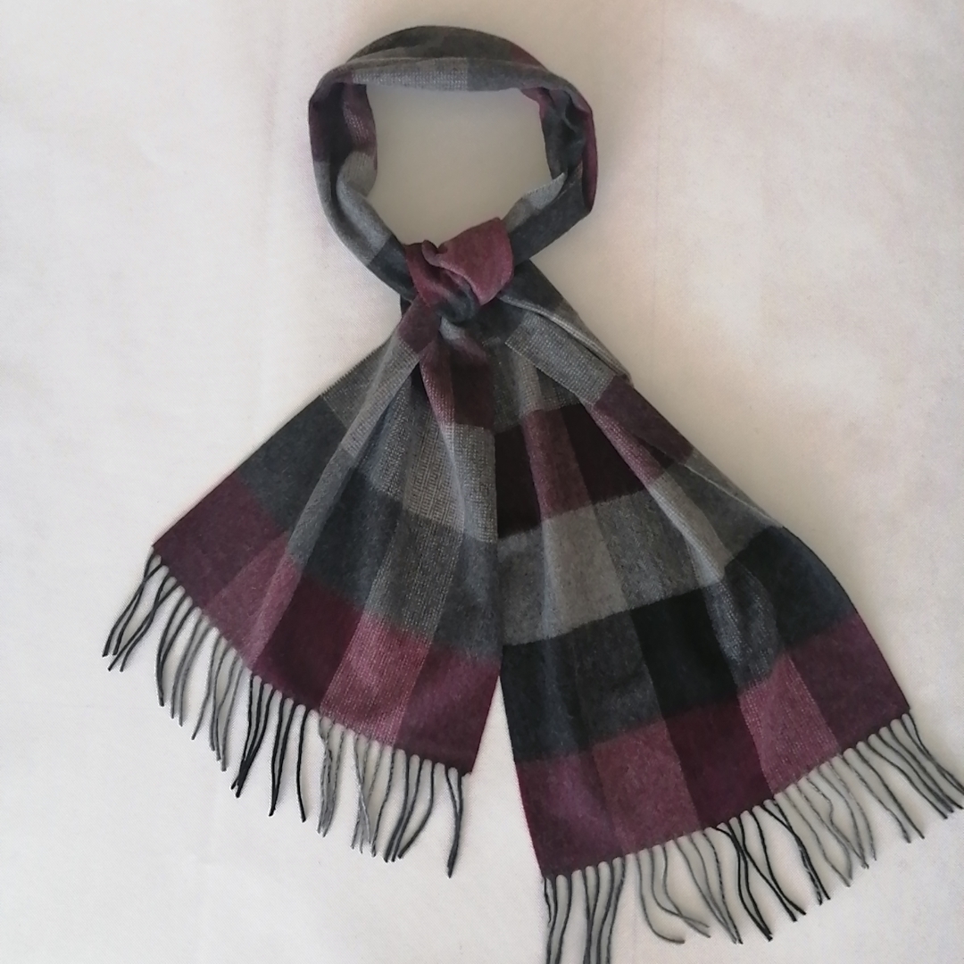 Woolen Cashmere Plaid Scarf