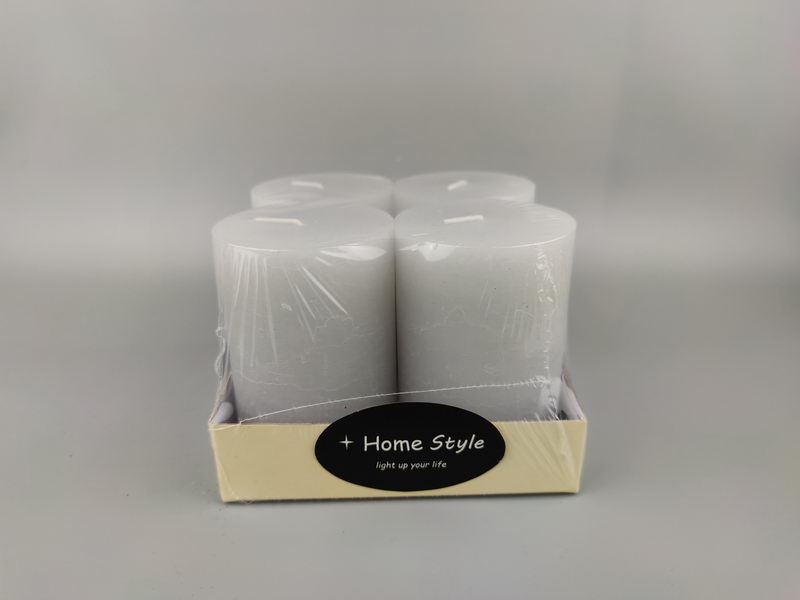 set of 4 rustic candles