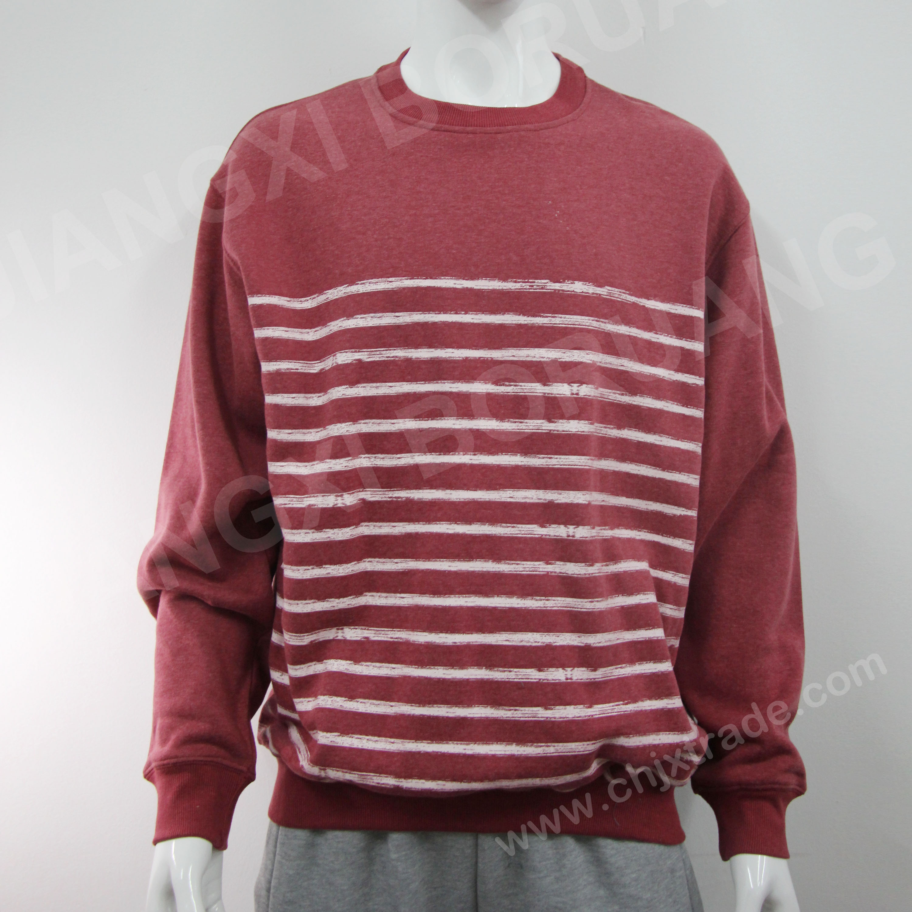 MENS TC 65/35 260g FLEECE SWEATER WITH PRINT