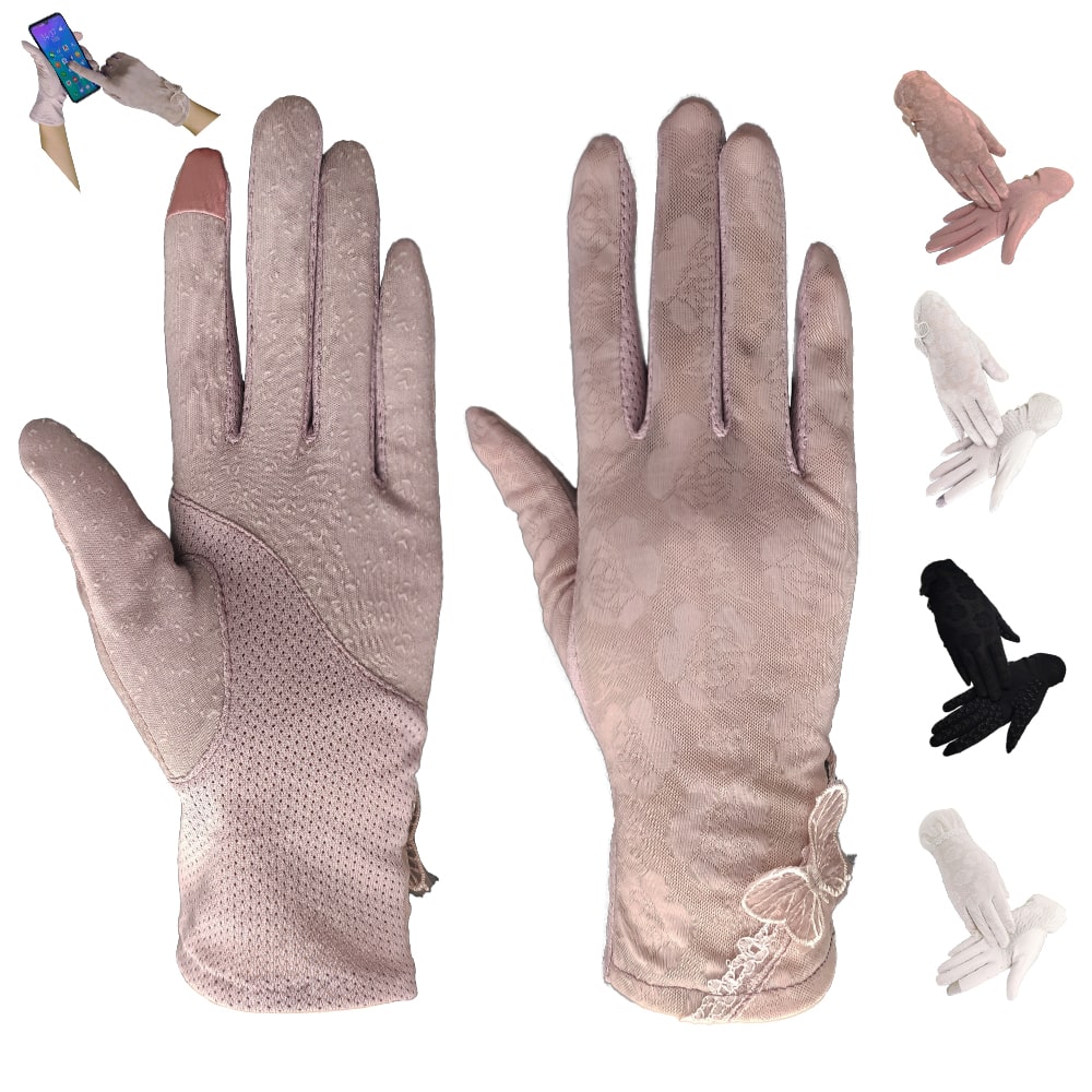 wholesale Women Fashion Summer Anti Ultraviolet Lace UV-Protection Touch Screen gloves