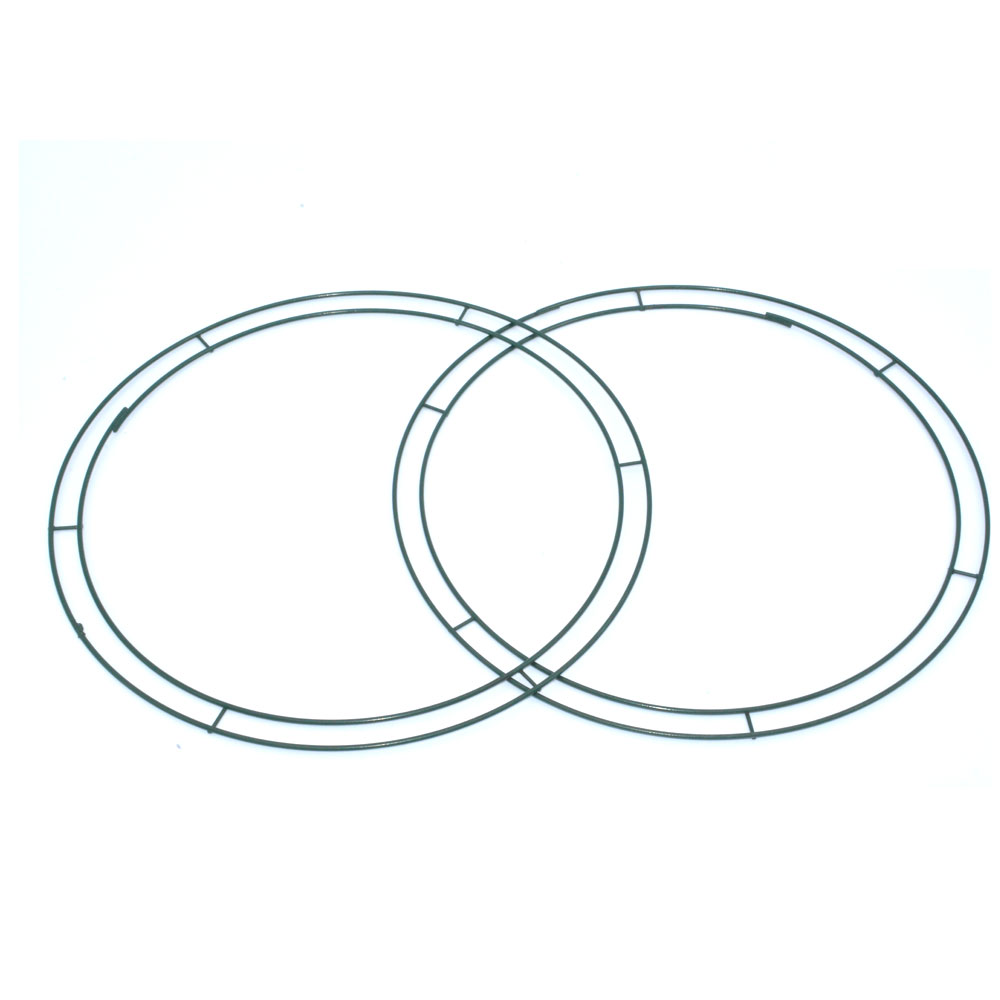 12 Pack14 Inch Metal Wreath Frame Ring Round Heart Wire Wreath Form for Christmas Decoration