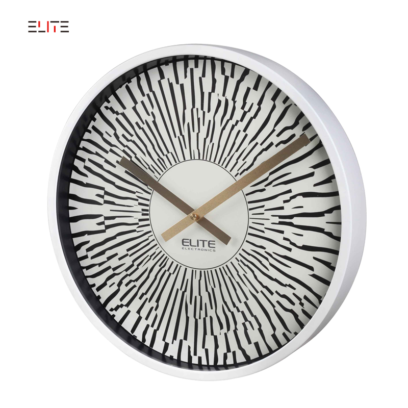 14” metal wall clock with painting case