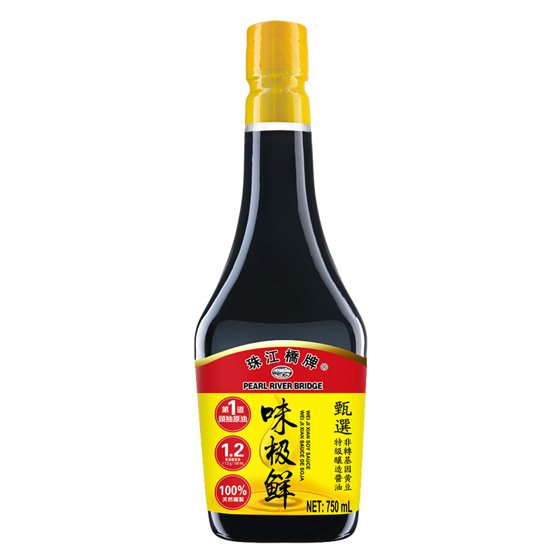 Pearl River Bridge Premium Delicious Soy Sauce/Wei Ji Xian Soy Sauce 750mL [Steam/Stew/Stir-Fried/Dipping/Marinade/Dressing]
