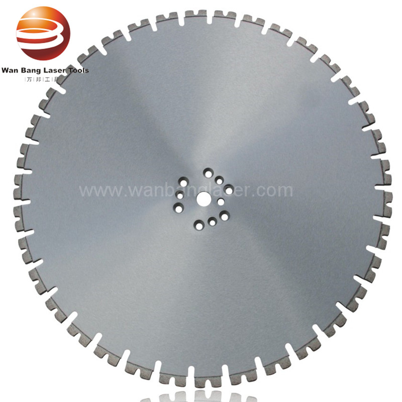 Laser welded diamond wall saw blade with U segments