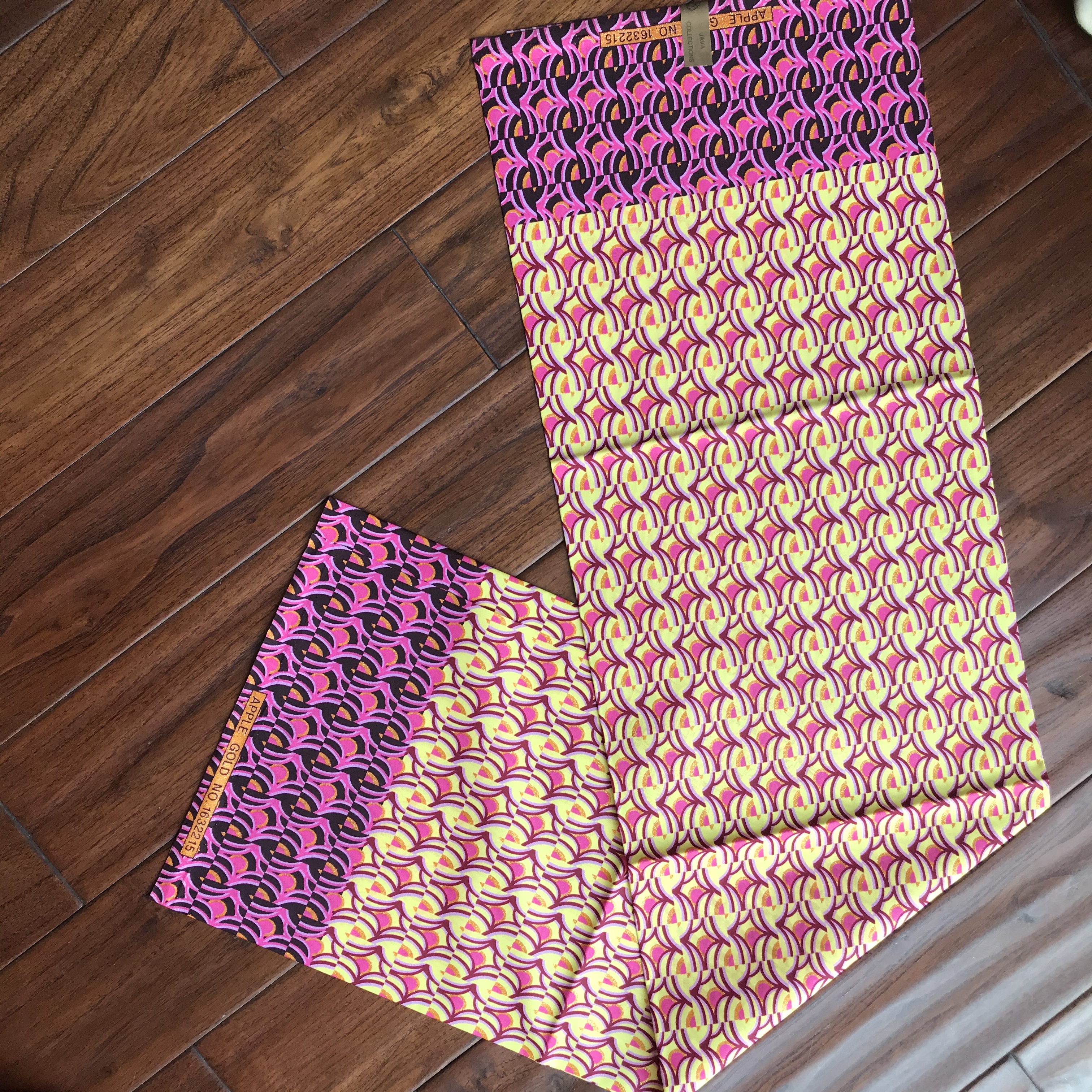 Poly Golded Wax Pirnted Fabrics