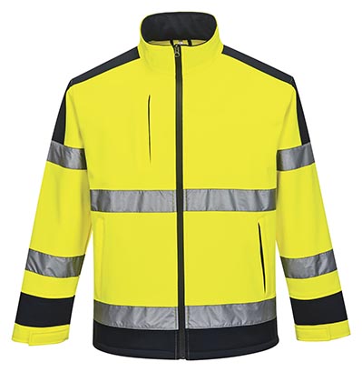 high visibility softshell jacket
