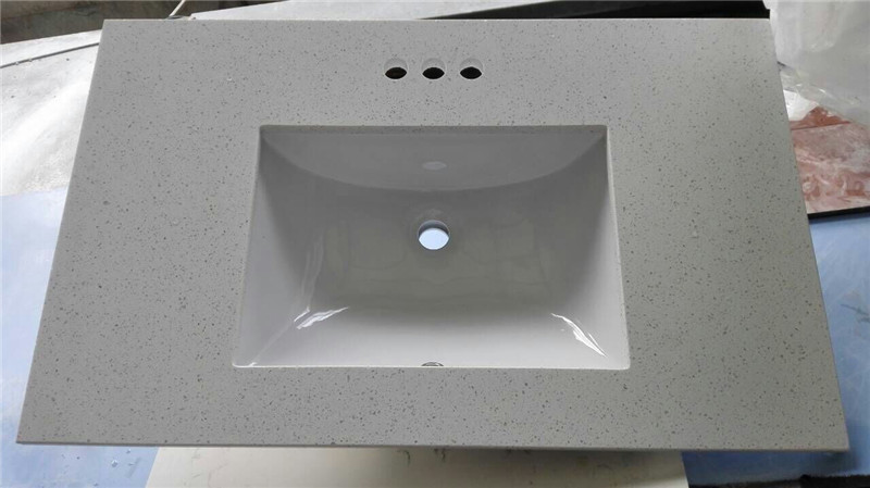 Grey quartz countertop