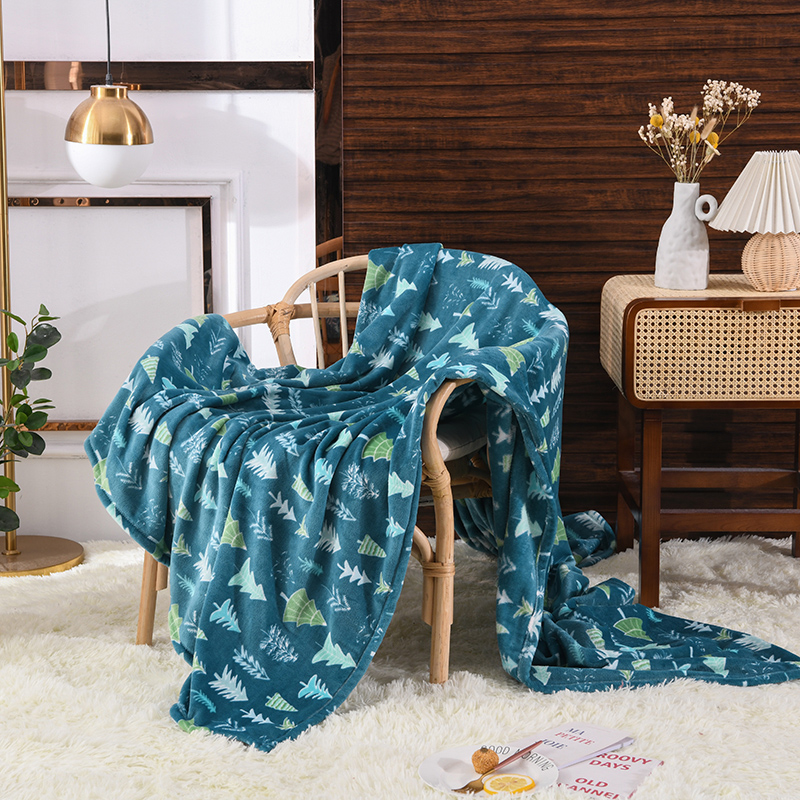 Printed flannel blanket