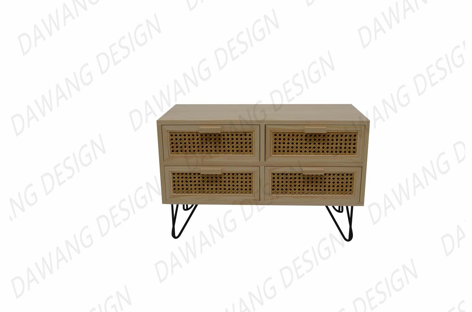 wood storage cabinet with iron foot