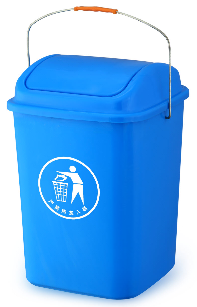 20L small office home use plastic trash can with handle