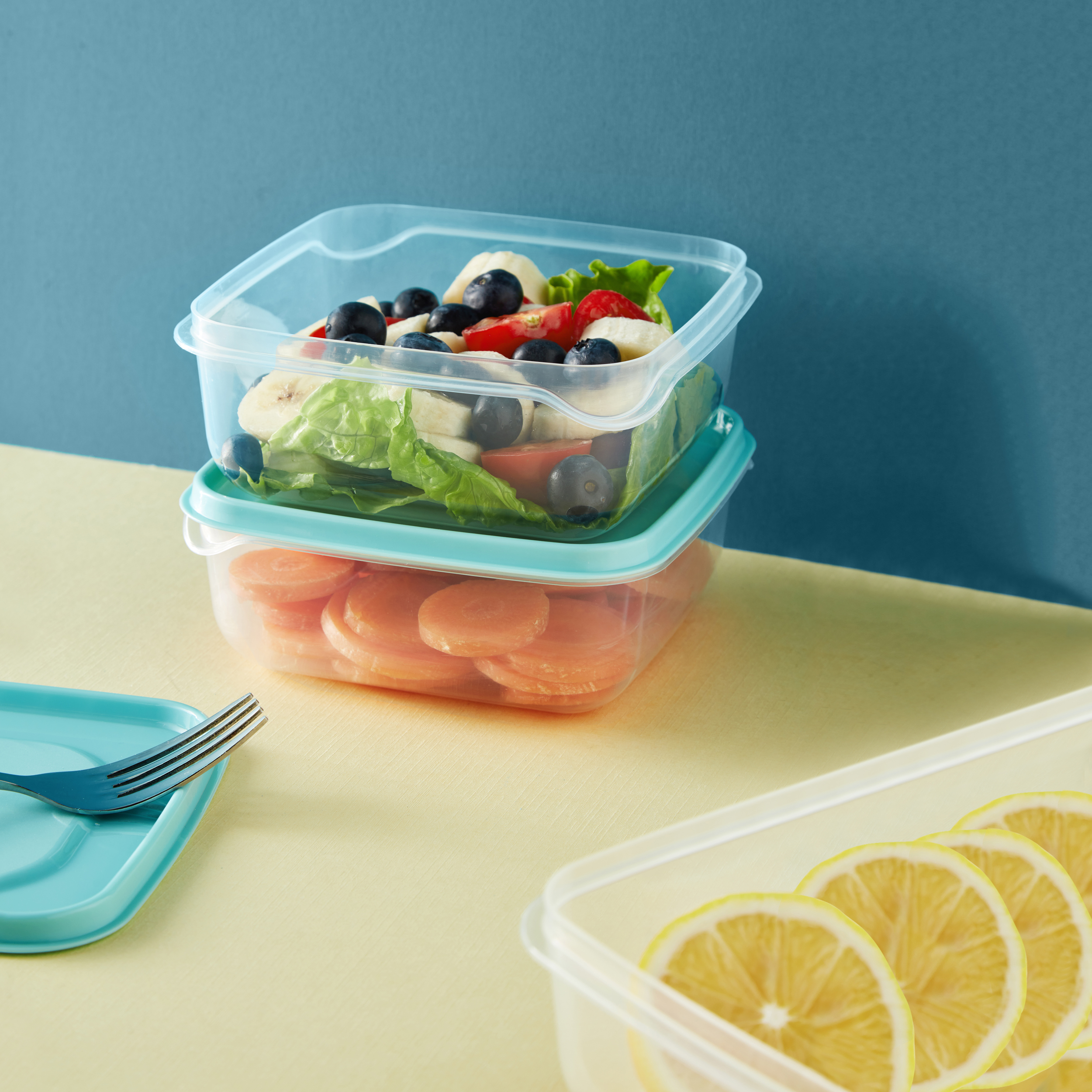 Plastic Food Keeper box with lids Clear food Storage container boxes and bins Freezer containers Microwave and Dishwasher safe