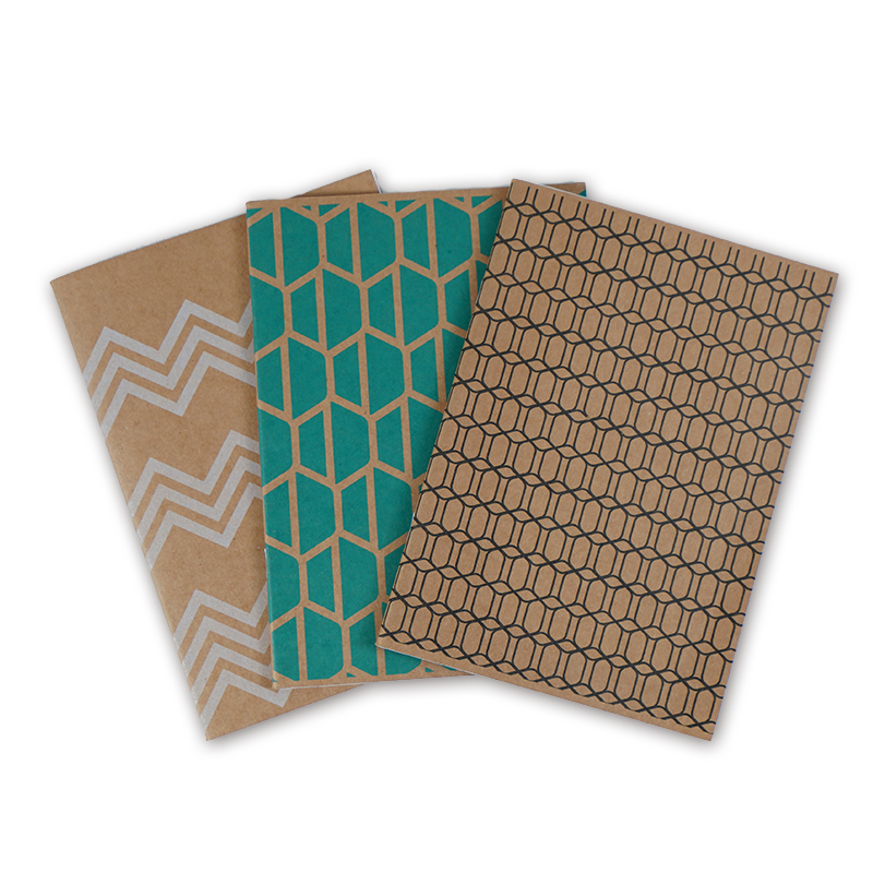 Craft paper cover stapled exercise book