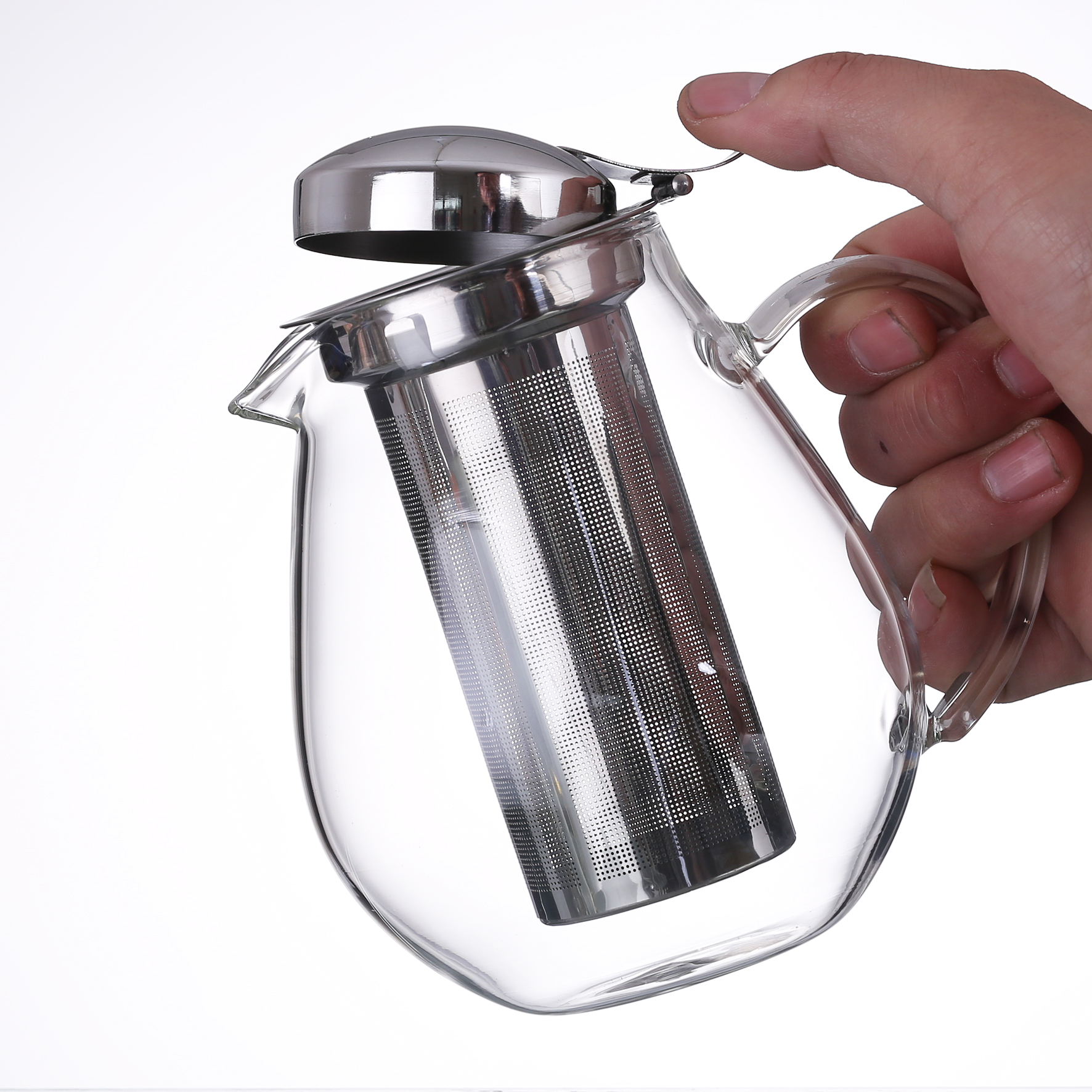 Borosilicate glass teapot