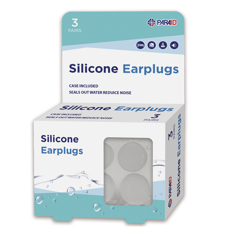 Silicone Earplugs, 3 Pairs
