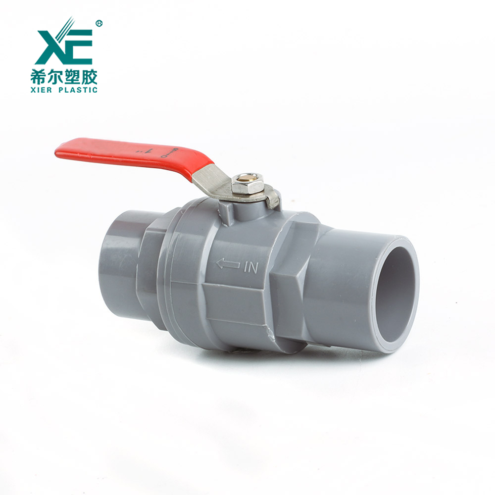 PVC Two Pieces Ball Valve-Ss201 Handle