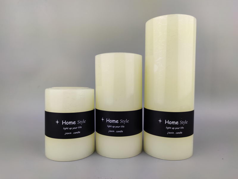 Smooth finish poured pillar candle, scented