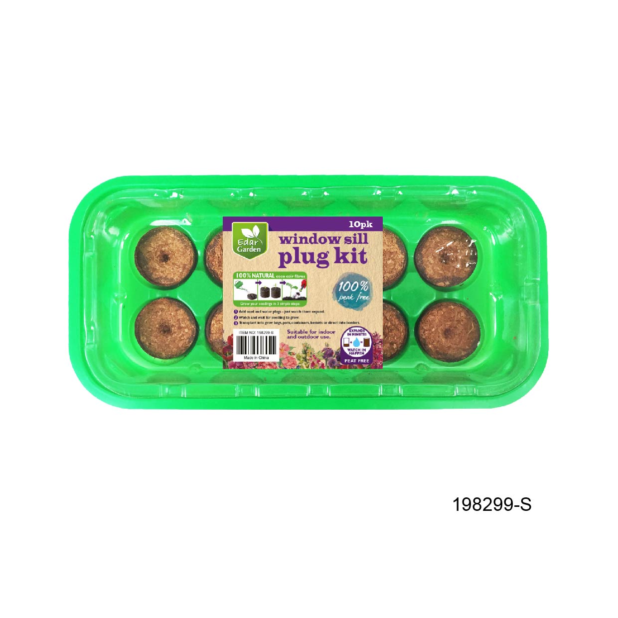 Seed Starting propagator with coco coir pellets 10/20/28 cells