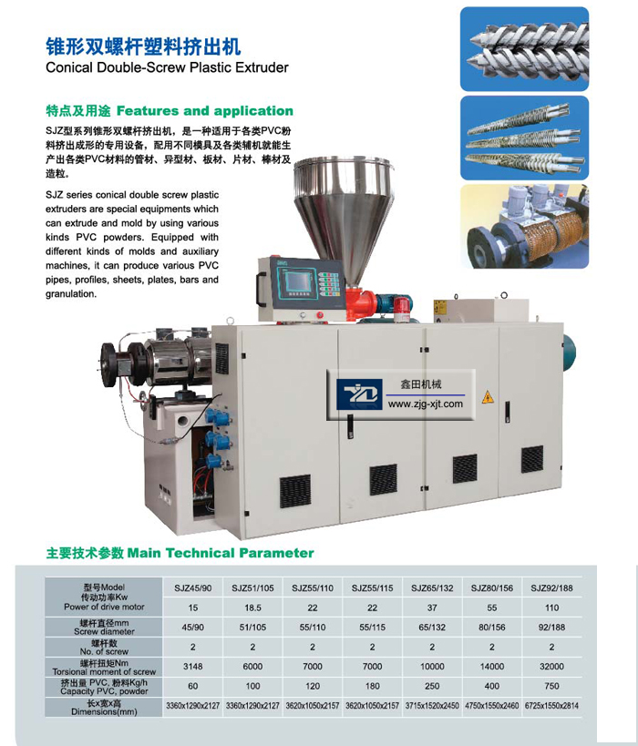 SJZ Series Conical Double Extruder