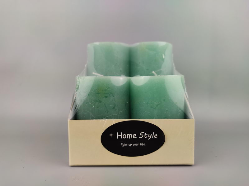 set of 4 rustic candles