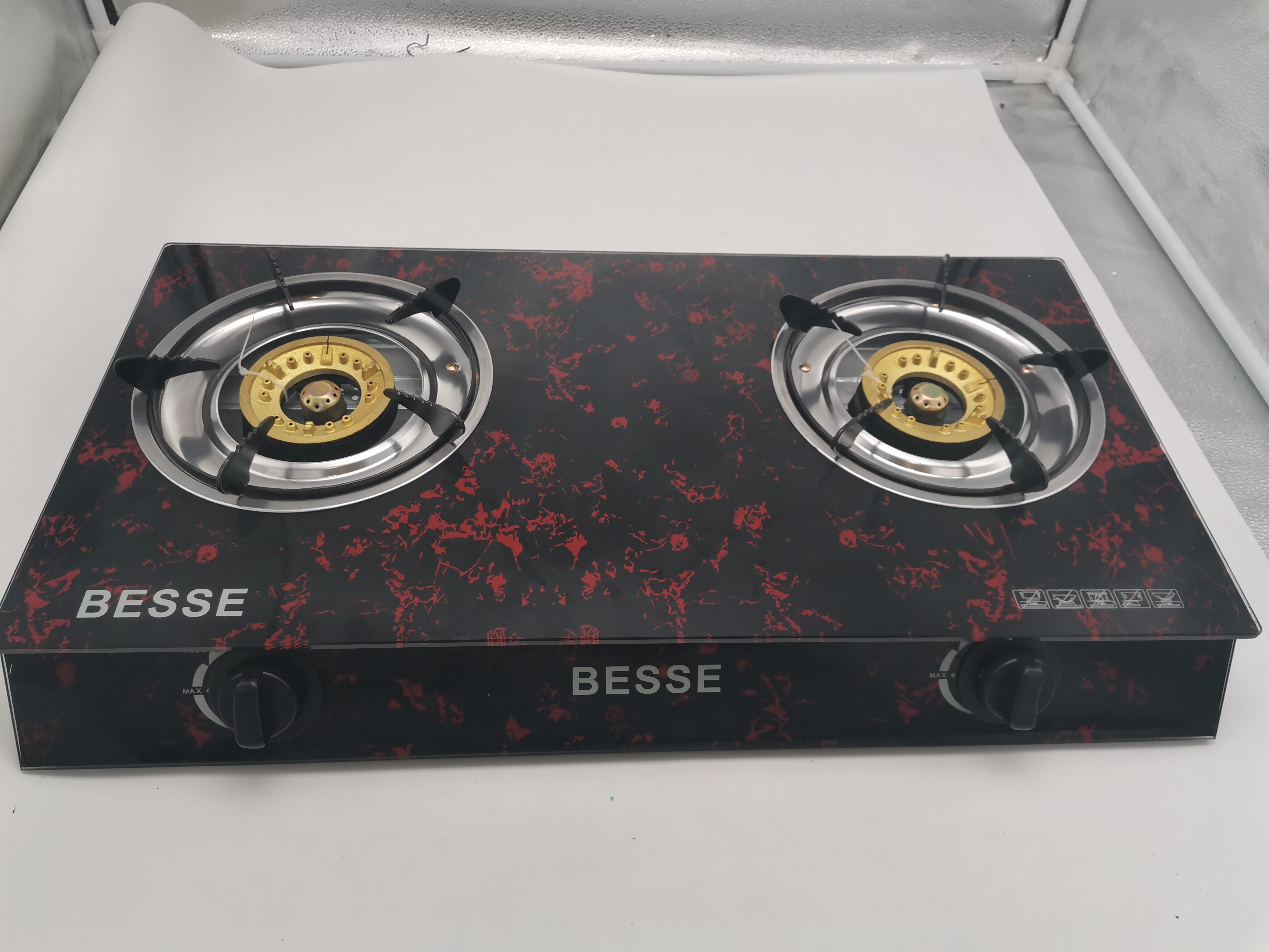 Glass gas cooker