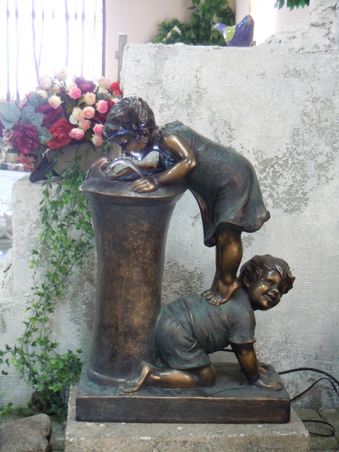 27.5”rural child fountain