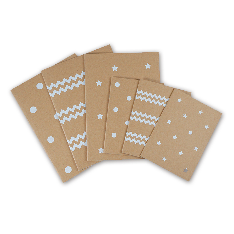 Printed craft paper cover stapled exercise book