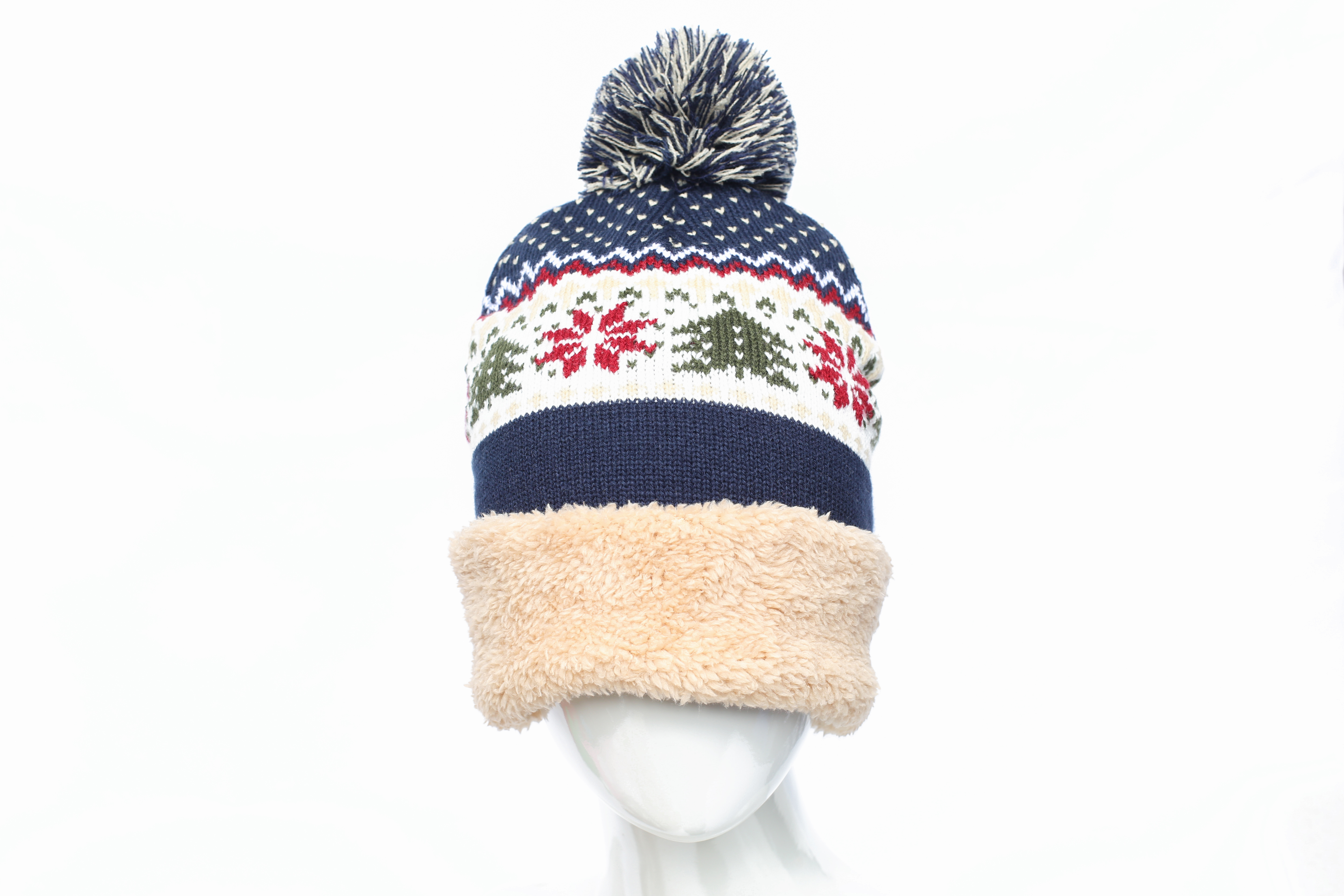 ofoot Women/Girls/Boys Winter Thick Knit Ski Hats, Dual Layered Thermal Pom Pom Caps with Braid
