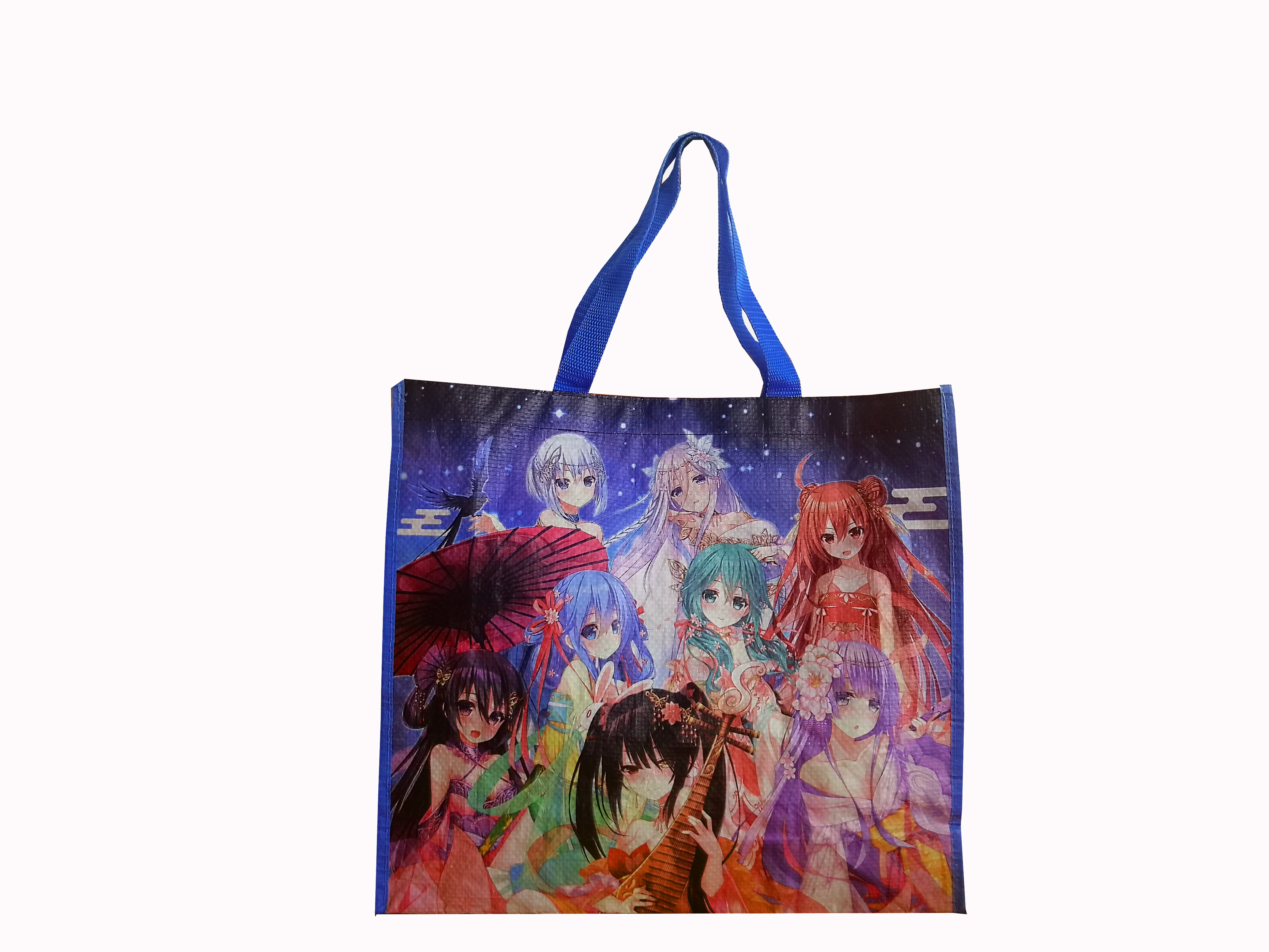 PP Nylon shopping tote bag with printing and lamination