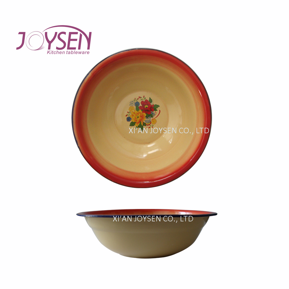 Enamel Ridged Basin