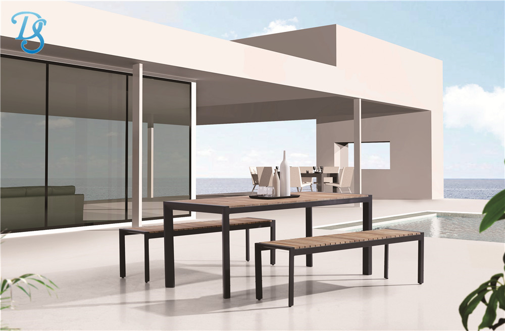 high quality outdoor furniture aluminium aluminium chair texilence fabric chair dining set