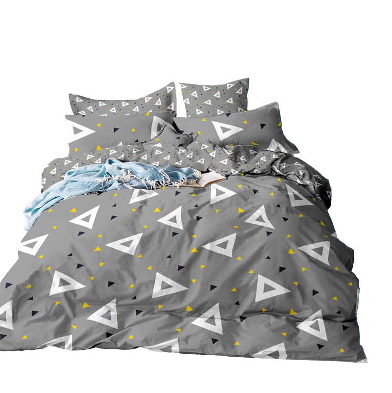 150TC 100cotton triangle print fabric for duvet cover
