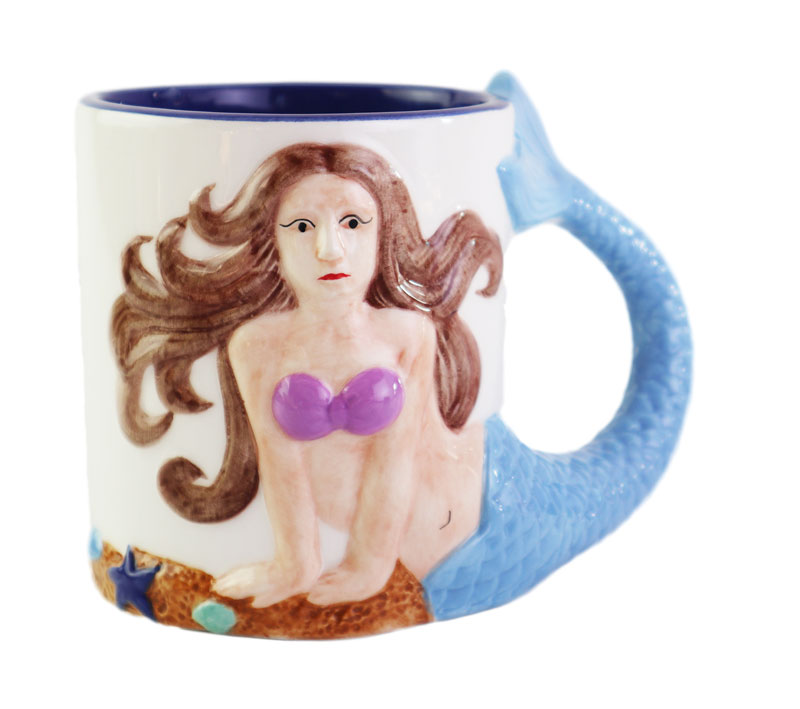 Ceramic hard dolomite animal mermaid coffee mug tea cup